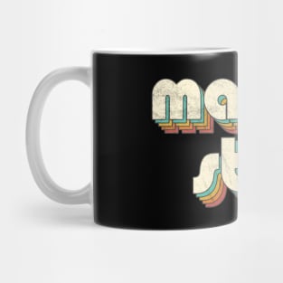 Vintage Mazzy Rainbow Letters Distressed Style Mug